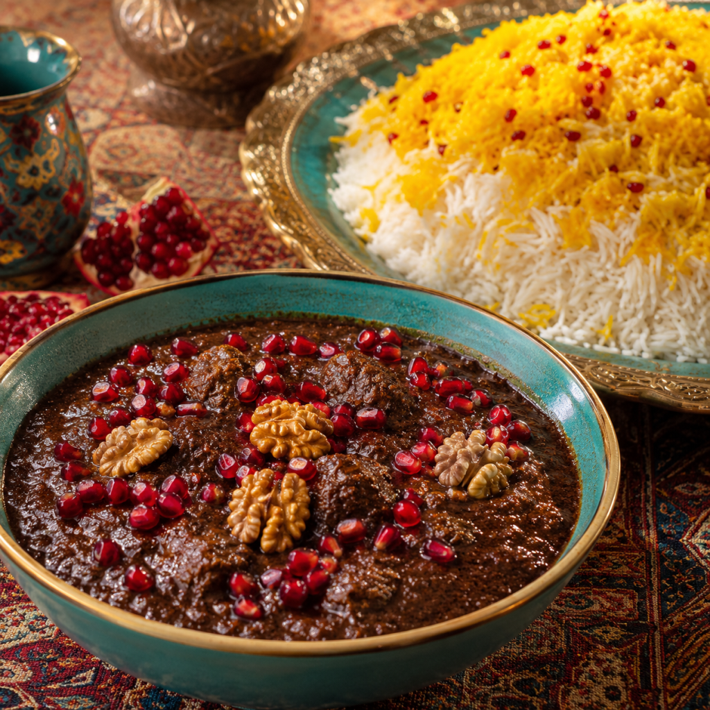 طرز تهیه فسنجان با رب انار 🍎 | دستور پخت مجلسی و جا افتاده 4 طرز تهیه فسنجان با رب انار