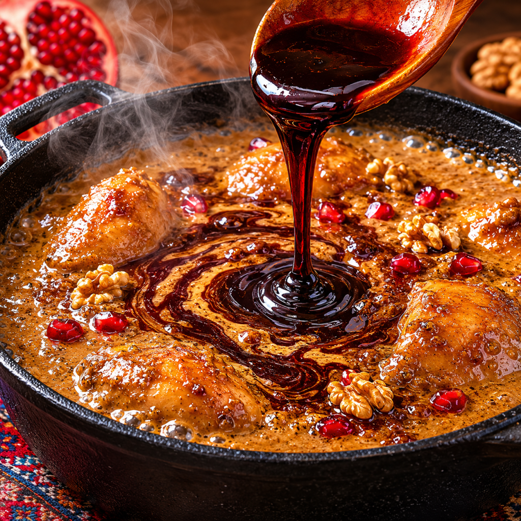 طرز تهیه فسنجان با رب انار 🍎 | دستور پخت مجلسی و جا افتاده 3 طرز تهیه فسنجان با رب انار