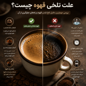 علت تلخی قهوه