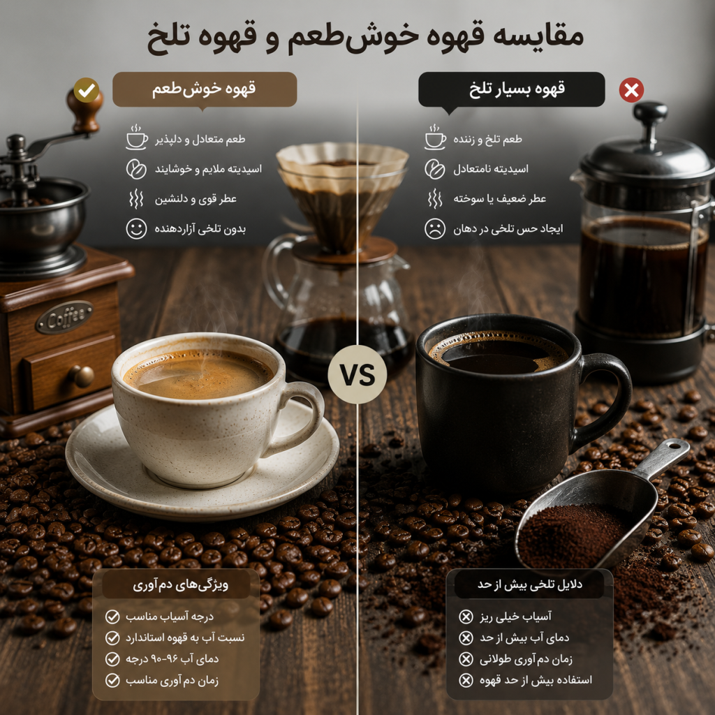 ☕ علت تلخی قهوه چیست؟ ۱۰ دلیل که طعم قهوه را خراب میکند 2 علت تلخی قهوه