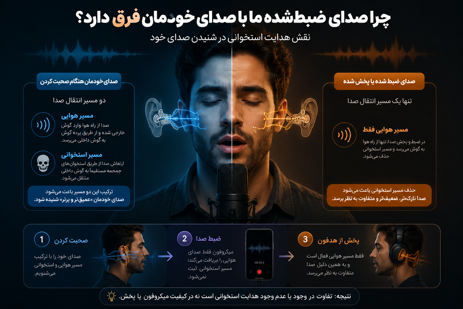 چرا صدای خودمان در ضبط فرق دارد