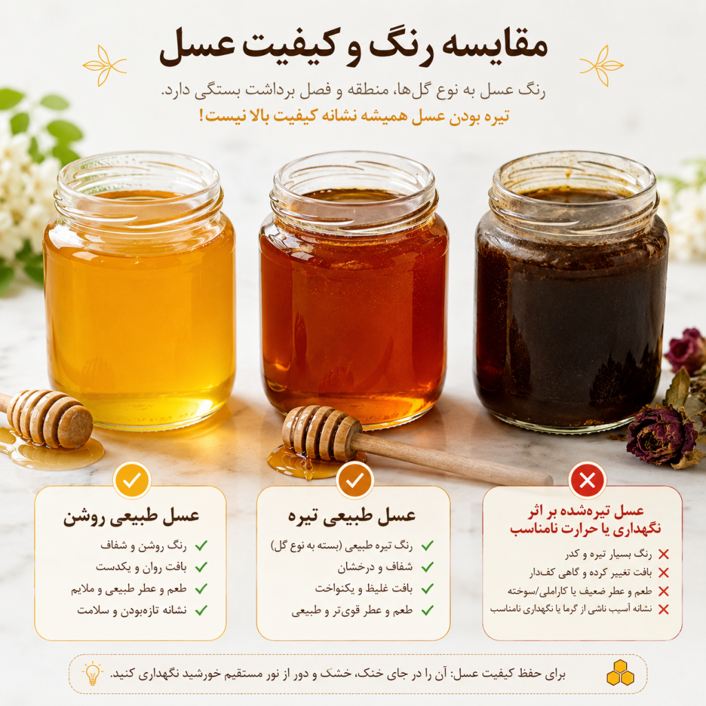 عسل تیره بهتر است یا روشن
